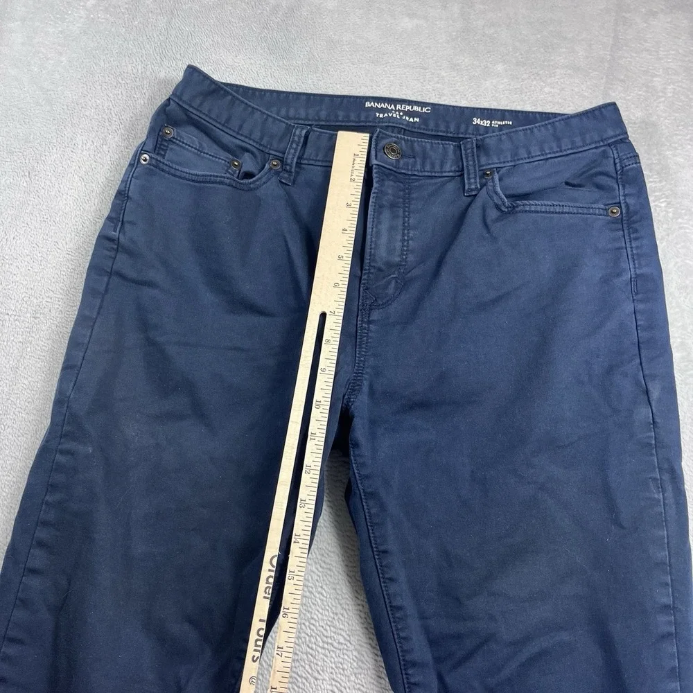 Banana Republic Travel Jean Athletic Fit Jeans Mens Size 34x28* Blue‎
